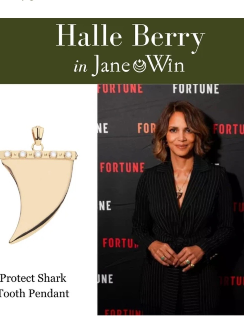 Gold Shark Tooth Pendant Necklace - Women Jewelry by